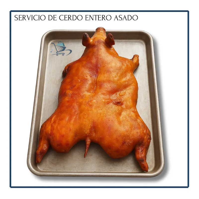 Servicio de Cerdo Asado Entero al carbón 