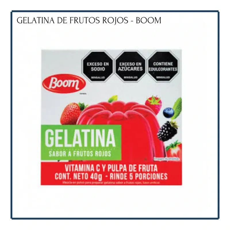 Gelatina de Frutos Rojos - Boom (40g)