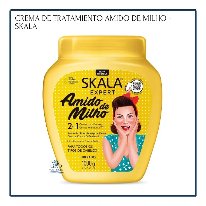 Tratamiento Capilar - Skala Expert Amido de Milho (Pote 1000 g / 35.2 oz)