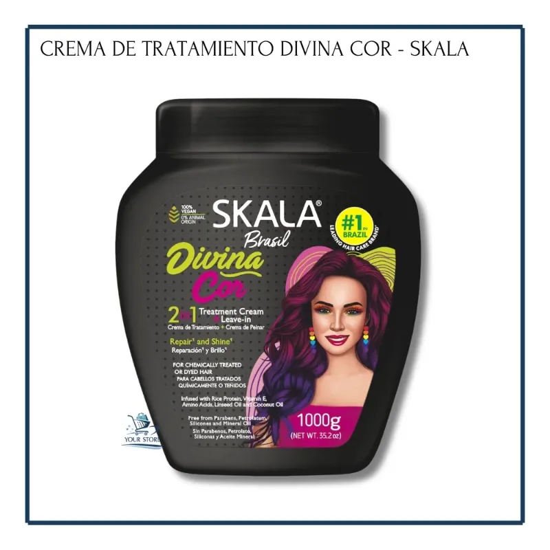 Tratamiento Capilar - Skala Brasil Divina Cor (Pote 1000 g / 35.2 oz)