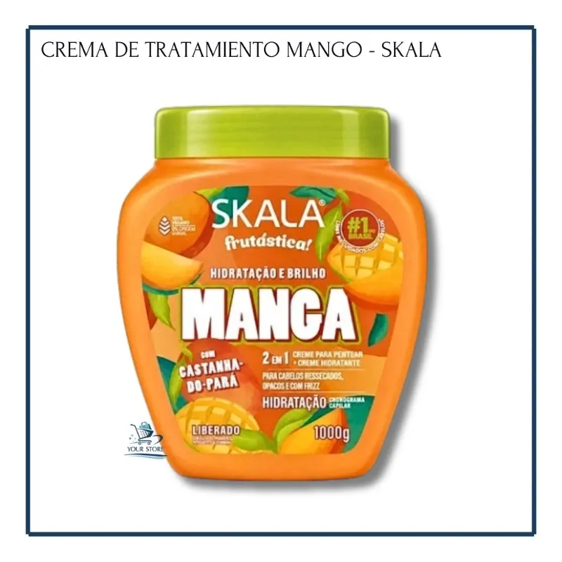 Tratamiento Capilar - Skala Frutástic! Manga e Castanha-do-Pará (Pote 1000 g)