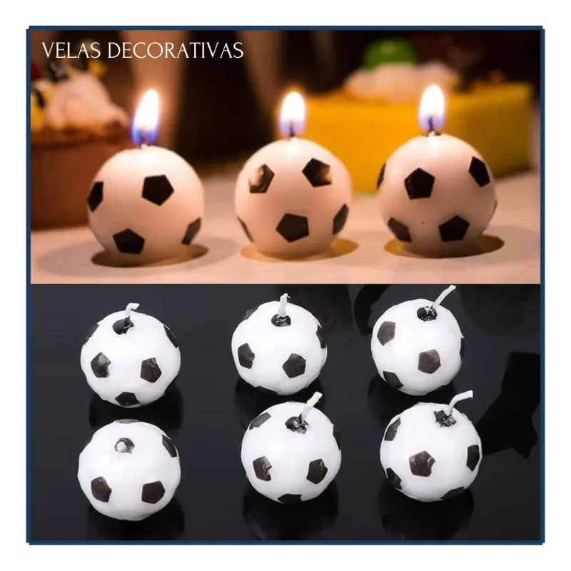 Velas Decorativas - Futbol (6u)