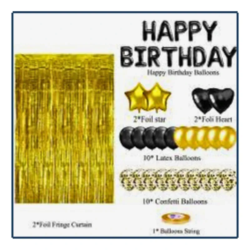 Set de Globos -  Happy Birthday (40Pzas)
