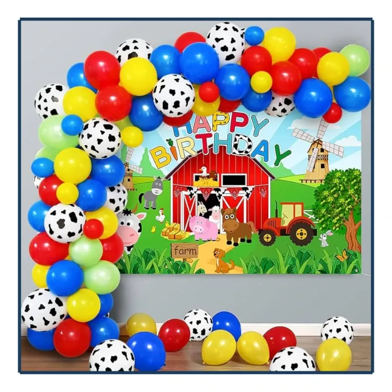 Set de Globos - Azul/Rojo/Amarillo/Verde (127Pzas)