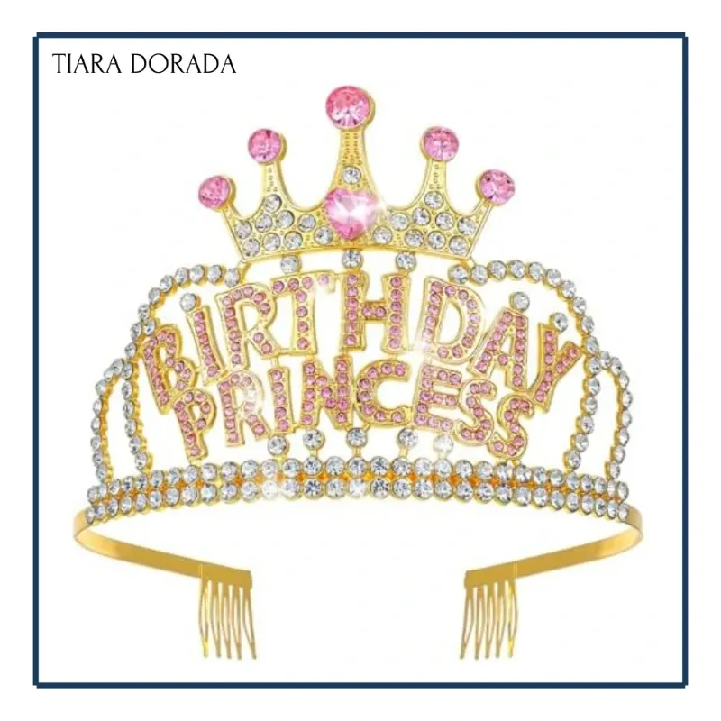 Tiara Dorada de Cumpleañera 