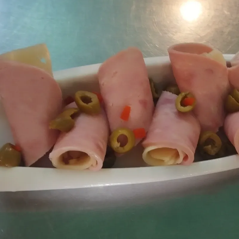 Entremés de jamón y queso