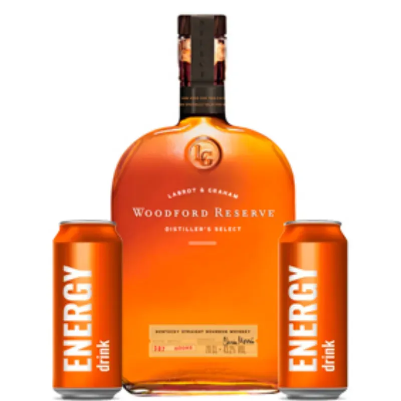 BOURBON WOODFORD RESERVE + 2 ENERGIZANTES