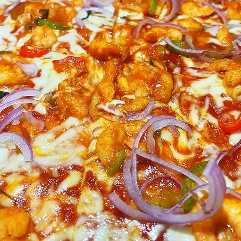 Pizza con Camarones