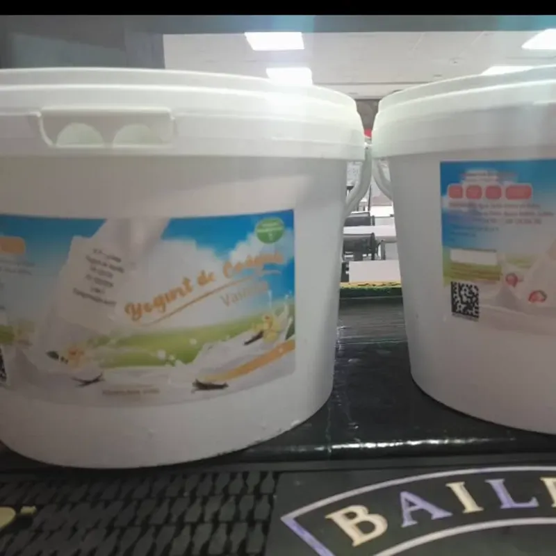 Cubeta de 4 litros de yogur 