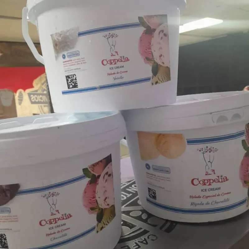 Cubeta de  4 litro de helado 