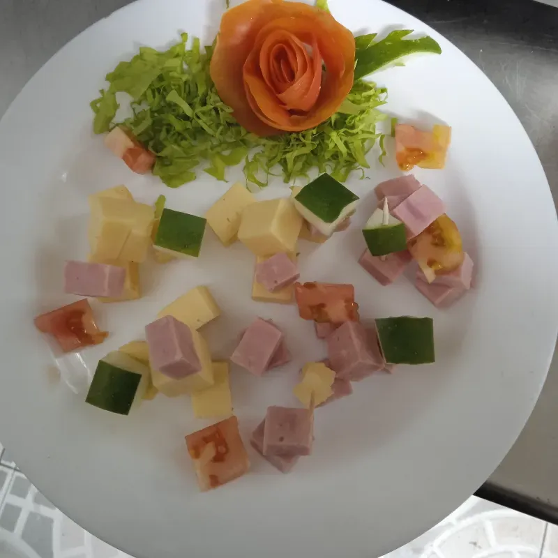 Entremes de jamón y queso