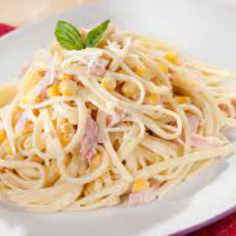 ESPAGUETIS CON GOUDA Y JAMON 