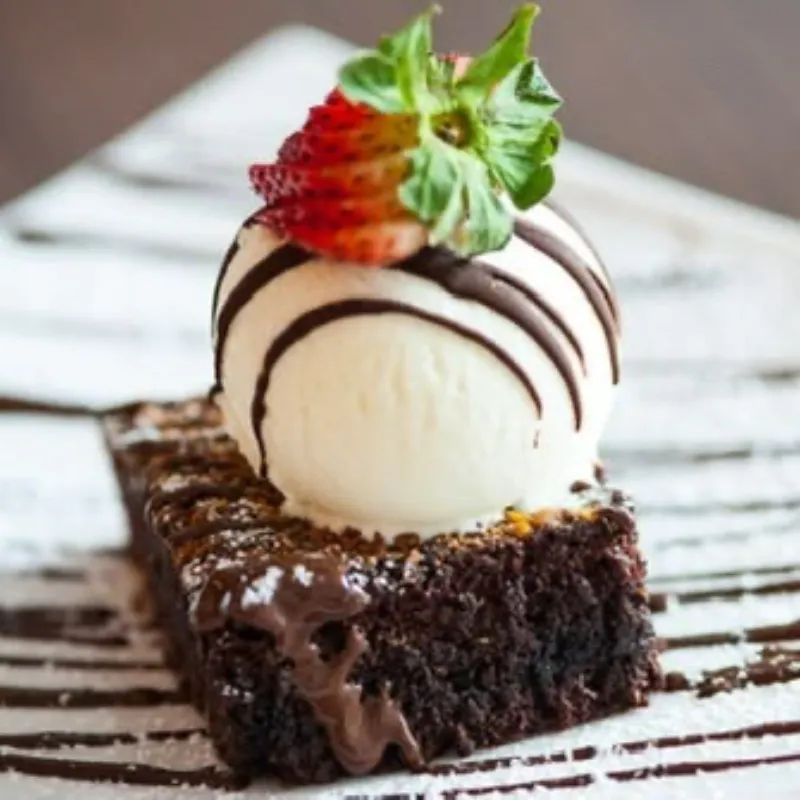 Brownie con Helado