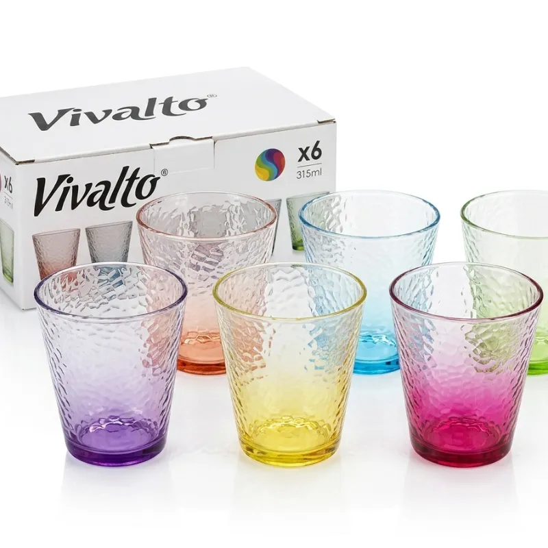 Set 6 Vasos Lágrima Transparentes Vivalto
