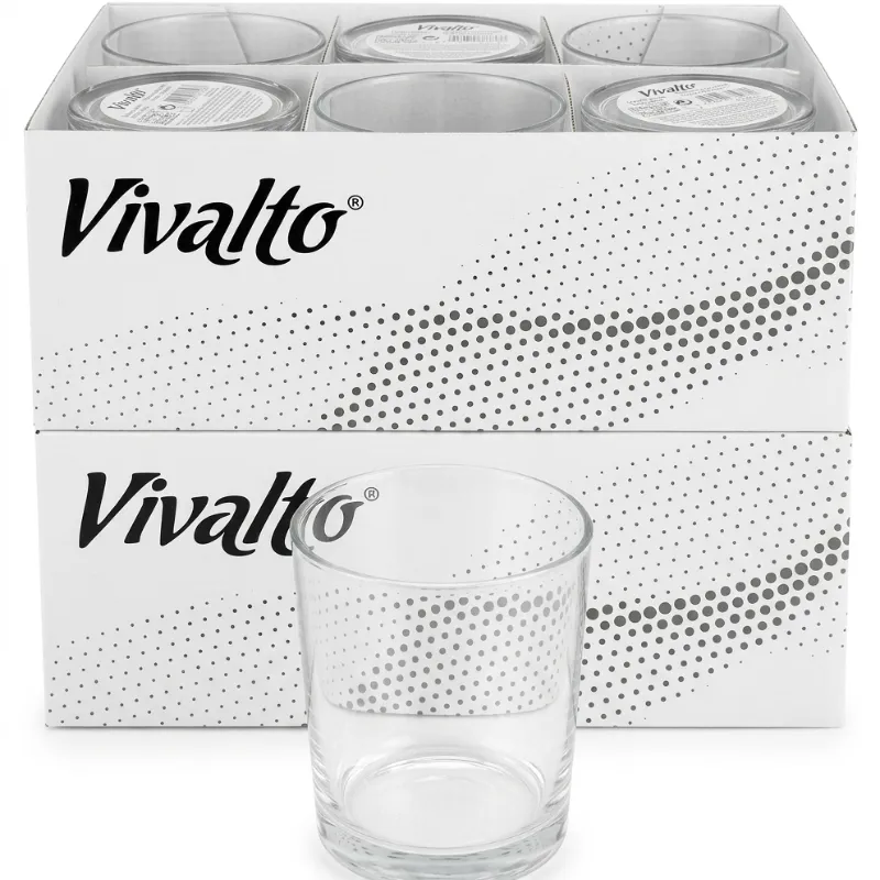 Set 6 Vasos Agua Recto Vivalto 370 ml