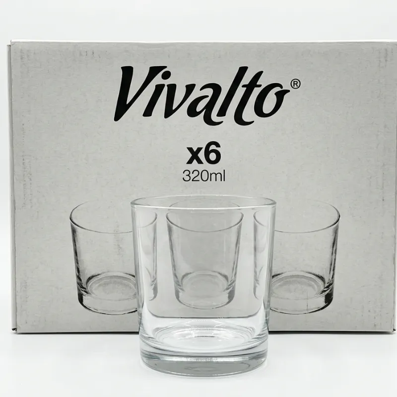 Set 6 Vasos Whisky Vivalto 320 ml