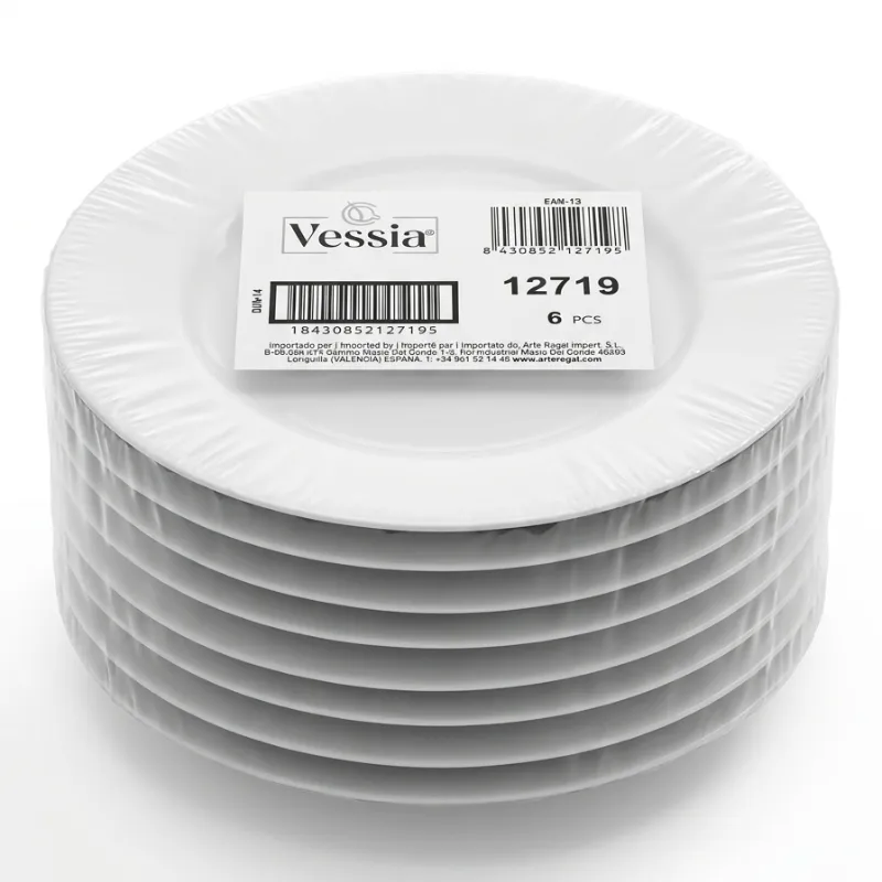 Plato Llano de Postre Porcelana 19 cm (unidad)