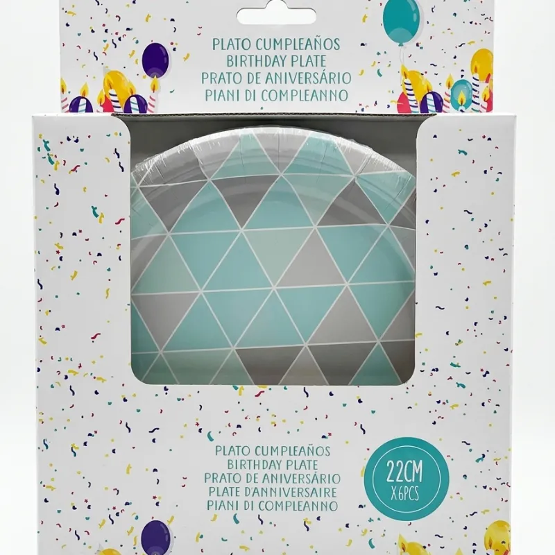 Set 6 Platos Desechables de papel