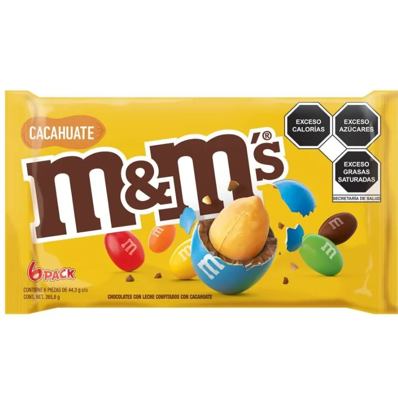 PAQUETE DE M&M DE 6 PACKS 👍👍