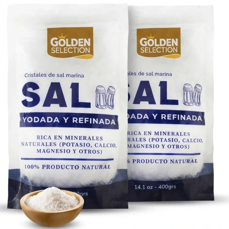 2 PAQUETES DE SAL ( 400gr+400gr)