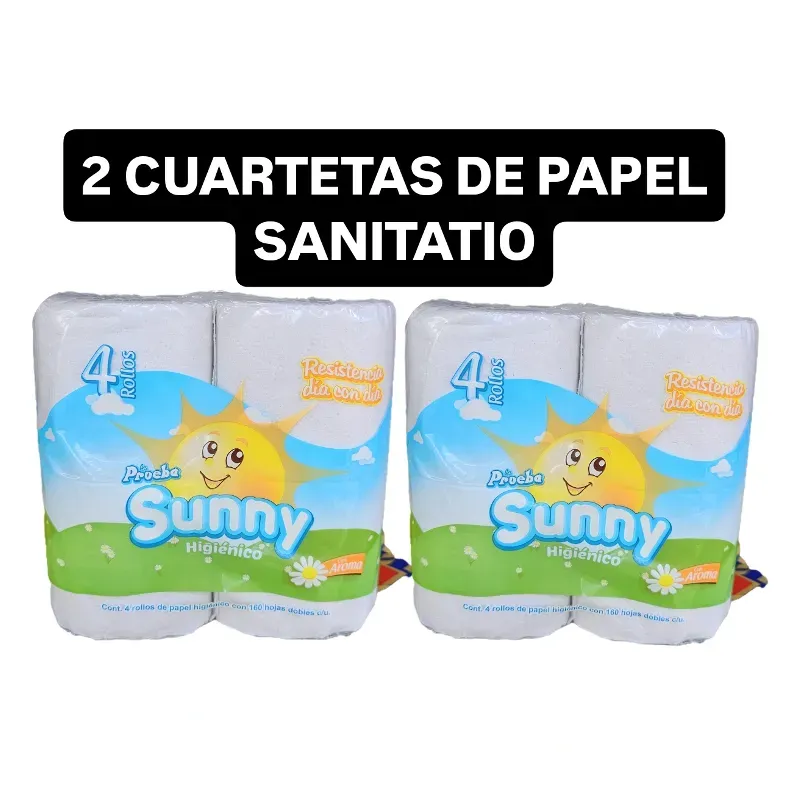 2 CUARTETAS DE PAPEL SANITARIO( 8 rollos) 🧻🧻🧻🧻🧻🧻🧻🧻