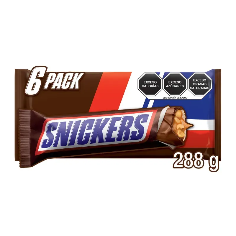 PAQUETE DE SNICKERS( 6 barras) 🍫