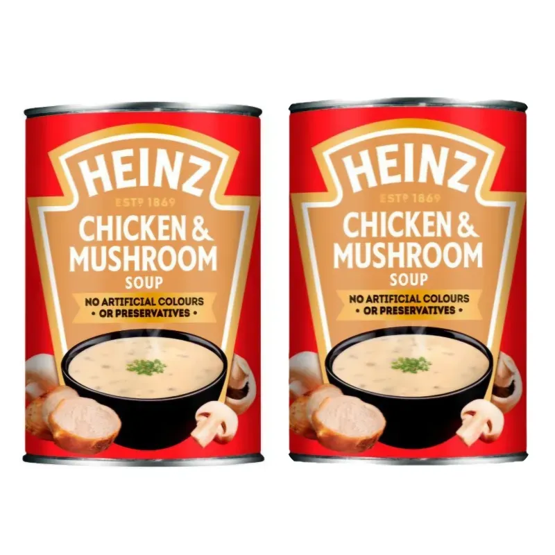 2 SOPA CREMOSA DE POLLO HEINZ ( 2 LATAS)