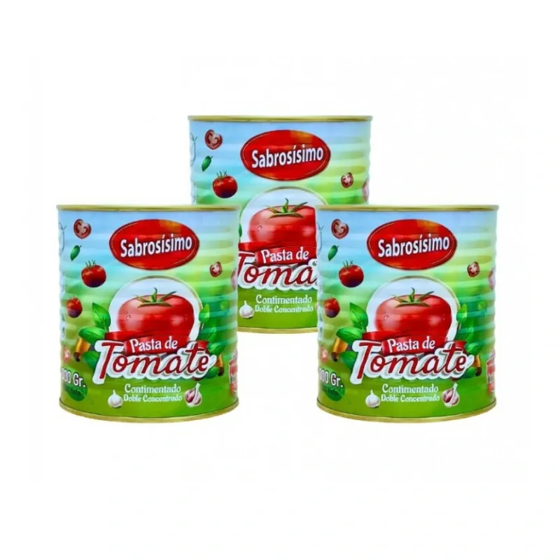Pasta de Tomate Doble Concentrada Condimentada Sabrosísimo (800 g / 1.76 lb)