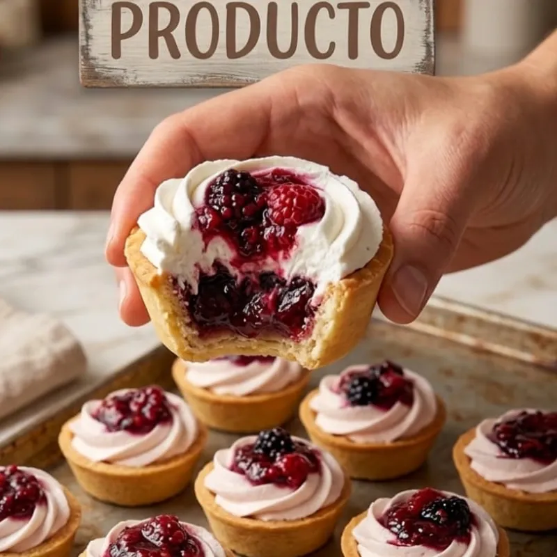 Docena de Tartaletas con Mermelada de Frutos Rojos Decoradas con Merengue o Nata *Nuevo Producto