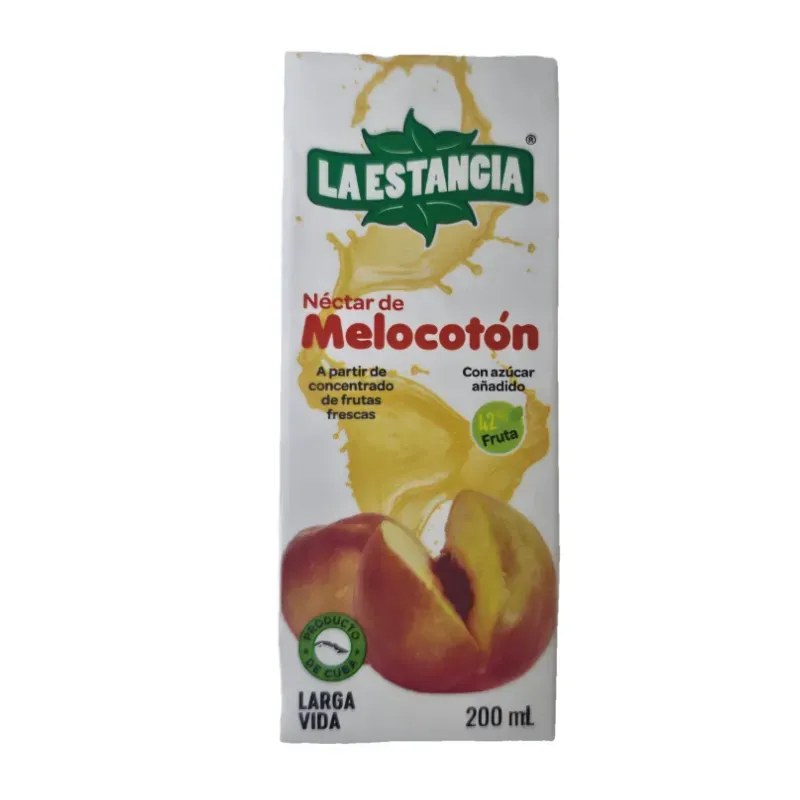 27 Jugos de Melocotón La Estancia - Caja de 27 unidades (200 ml c/u)