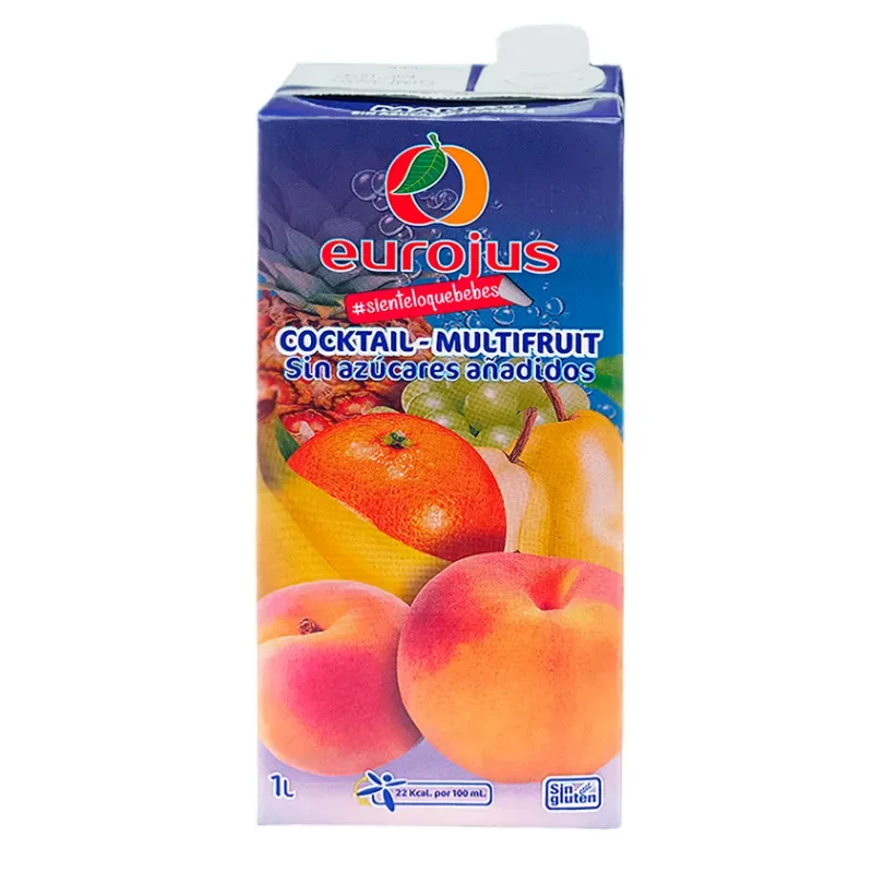 Néctar de Cóctel de Frutas Eurojus - 1 Litro *Sin Gluten* Nuevo Producto Importado de España