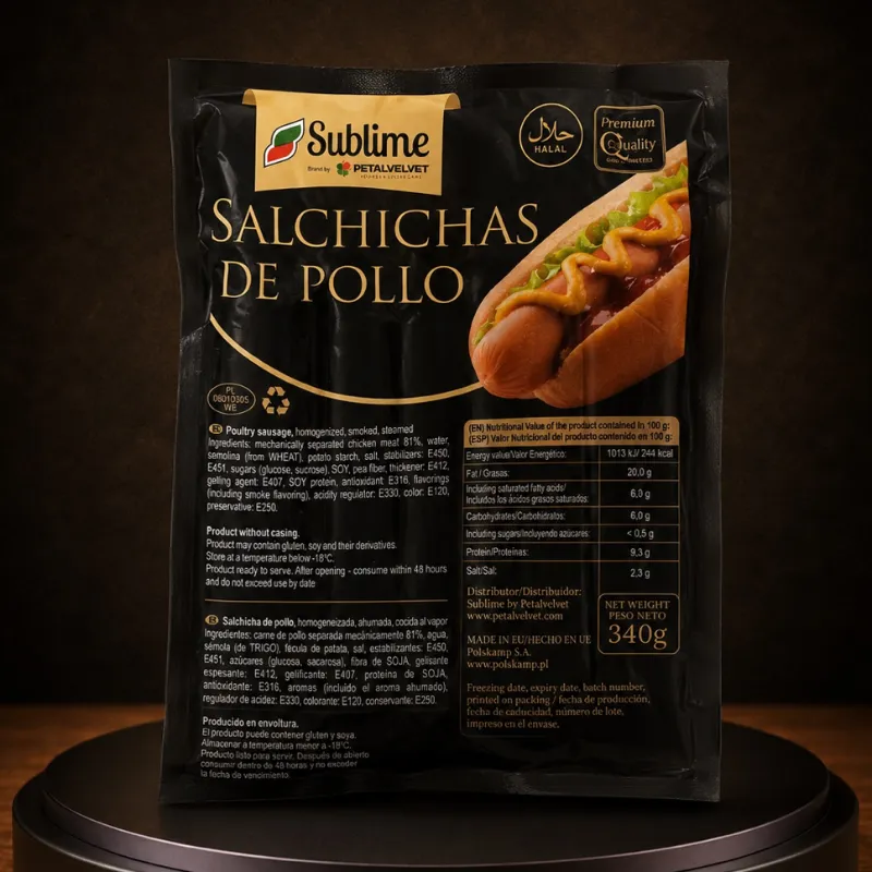 Salchichas De Pollo 340g 10un