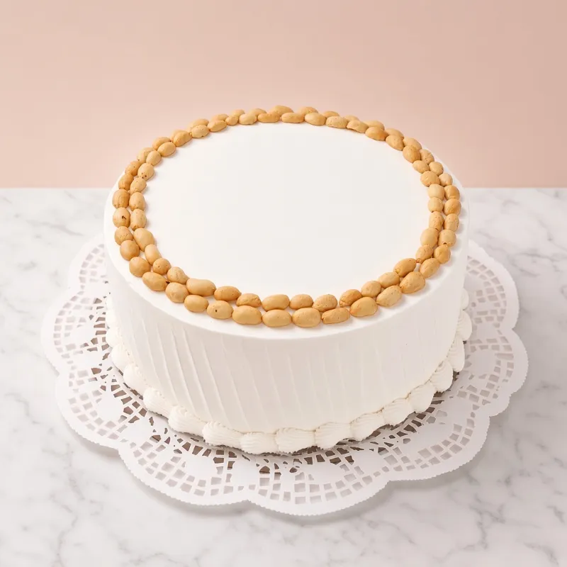 Tarta de Nata con Crema de Mantequilla de Maní 