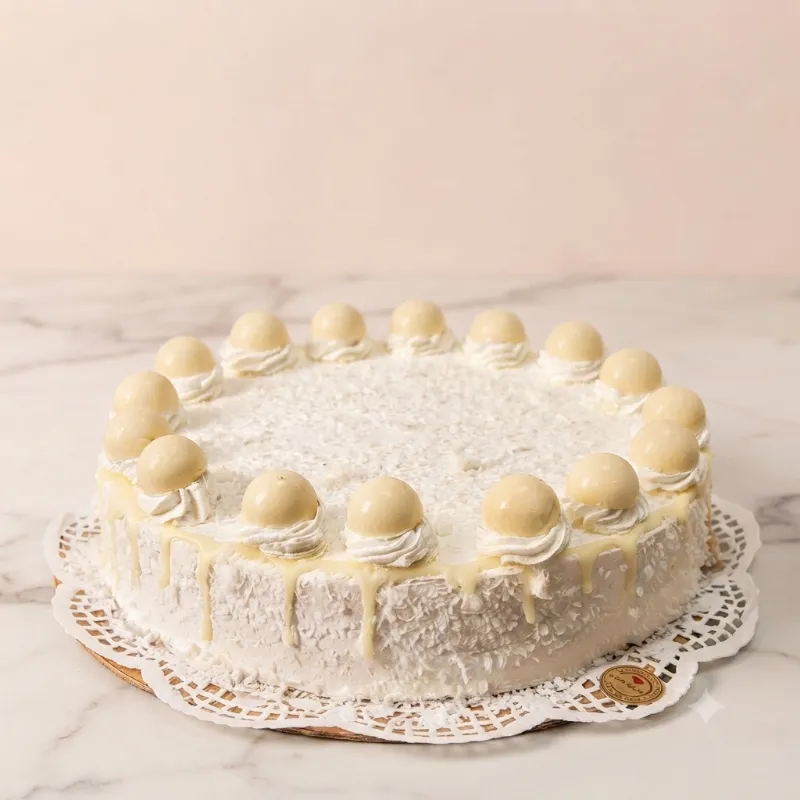 Tarta Raffaello con licor de coco