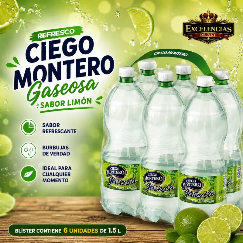 Pomo de Refresco 1.5lt sabor limón 