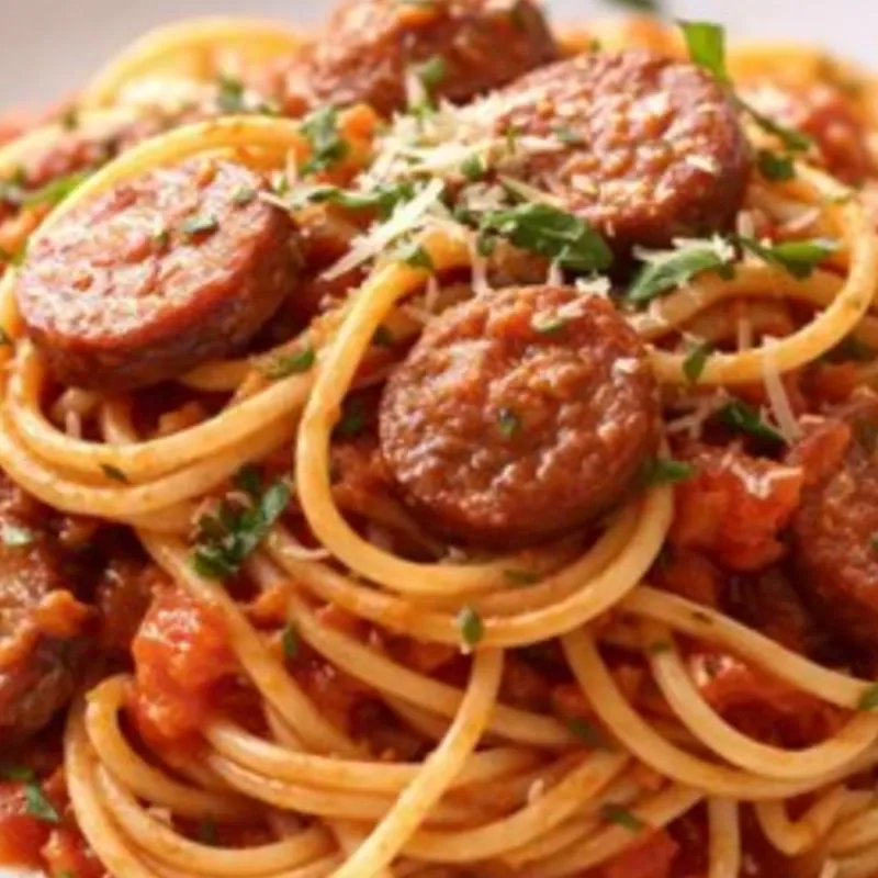 Spaghetti Con Salchichas