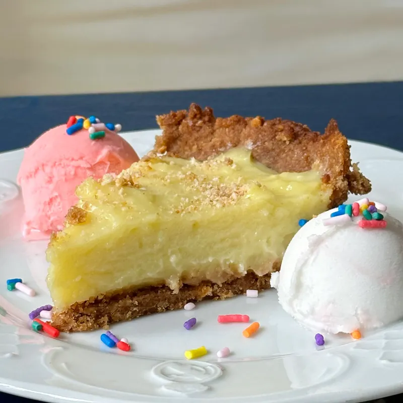 Cheesecake de limón + helado