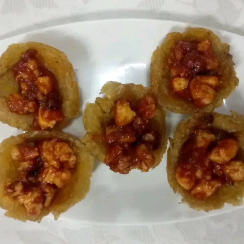 Tachinos con langosta 