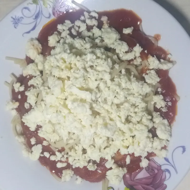 Espaguetis con queso