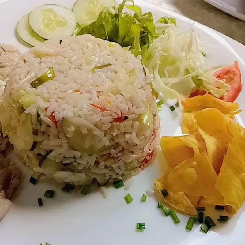 Arroz con vegetales