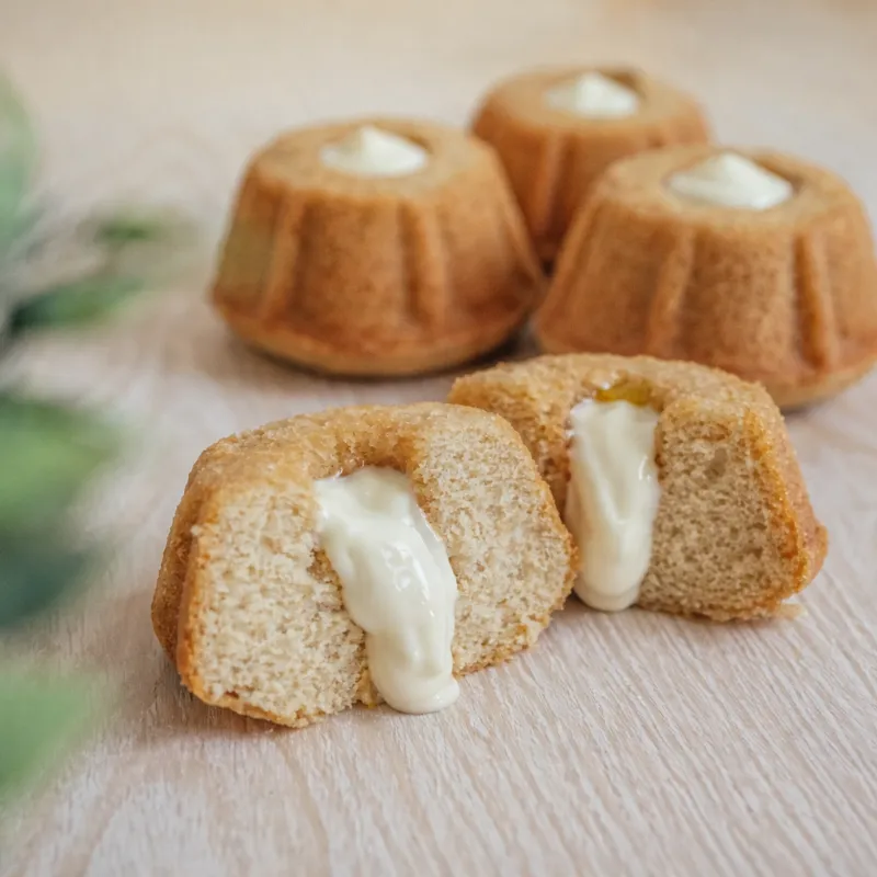 Mini roscones con nutella blanca
