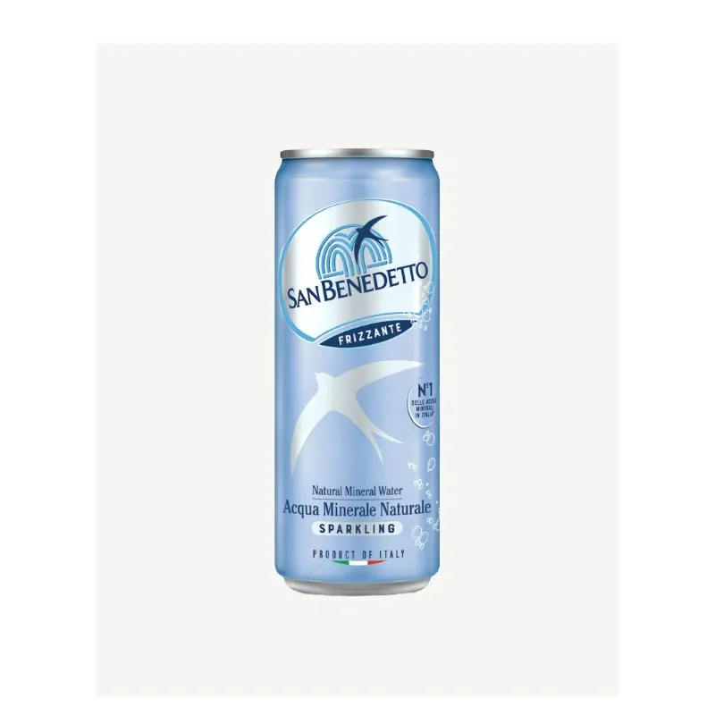 Agua Mineral Natural con Gas San Benedetto – Lata 330 ml