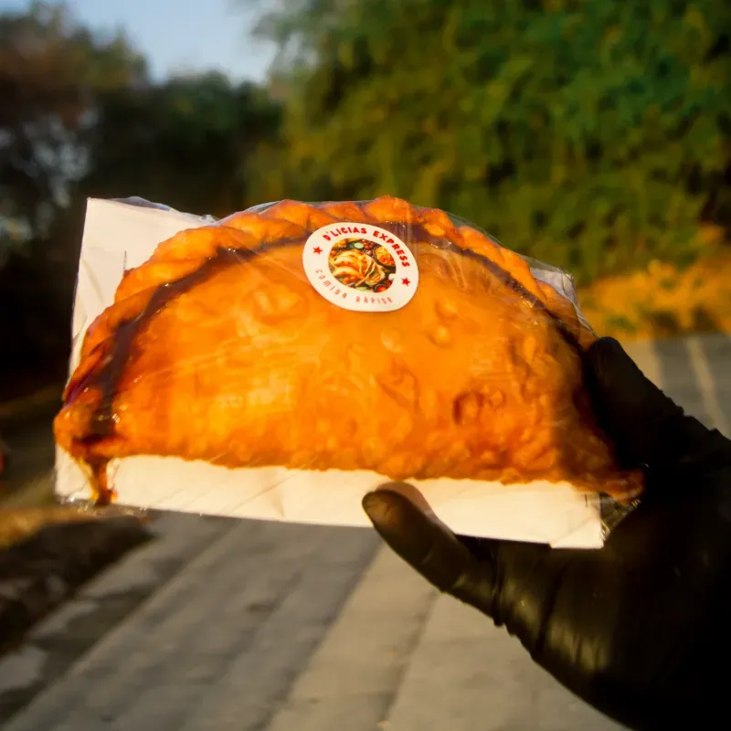 Empanada de cerdo y queso gouda