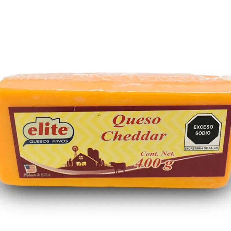 Queso Cheddar y jamón especial.