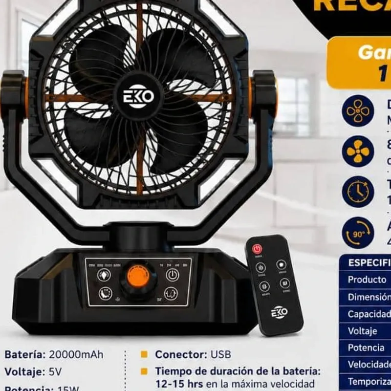 Ventilador recargable